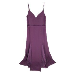 Azazie Candice Dress Grape Purple Wedding Guest Bridesmaid Bridal Party Formal